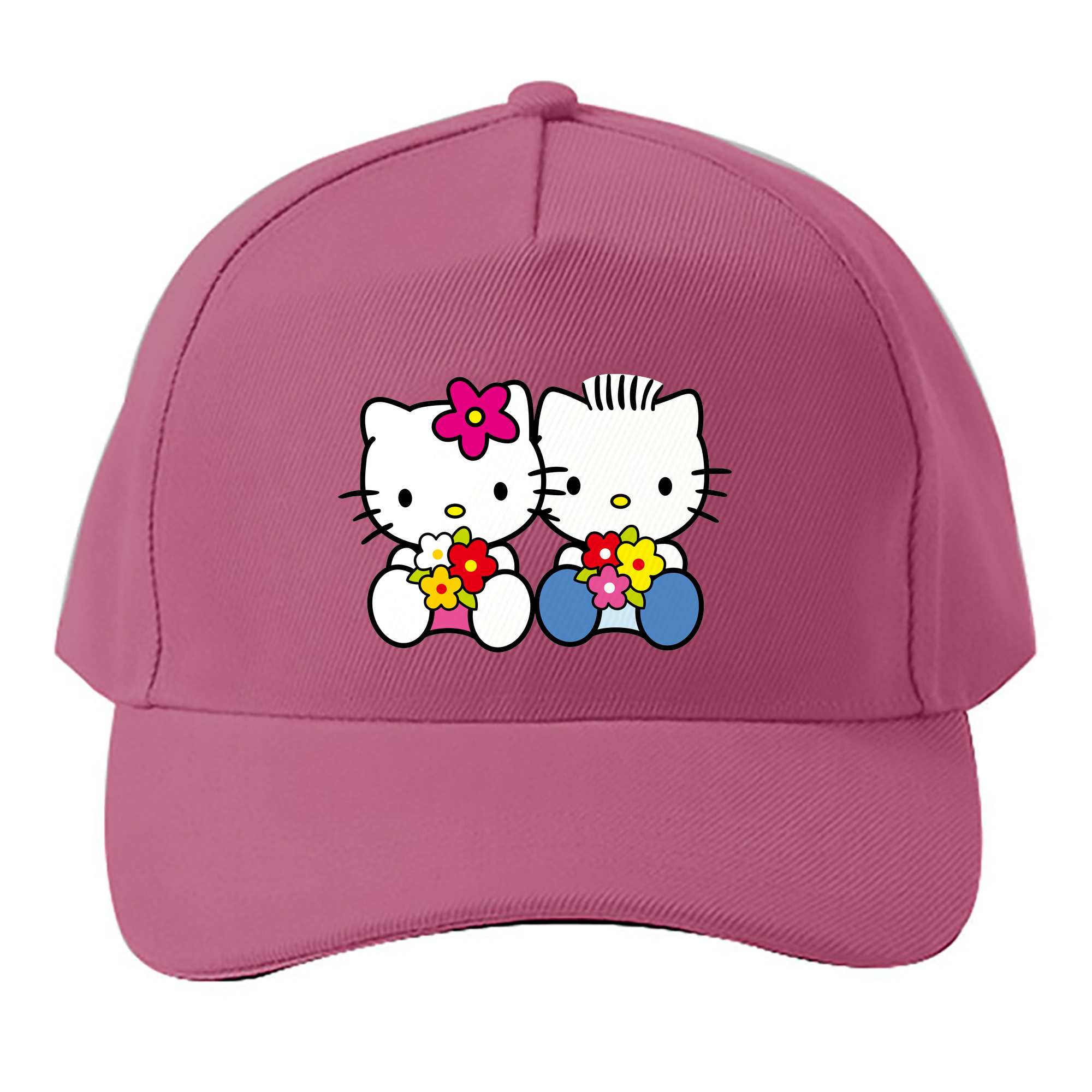 （画像用） Hello Kitty ハローキティ ベースボールキャップ 綿100％ 男女兼用 帽子 スポーツ